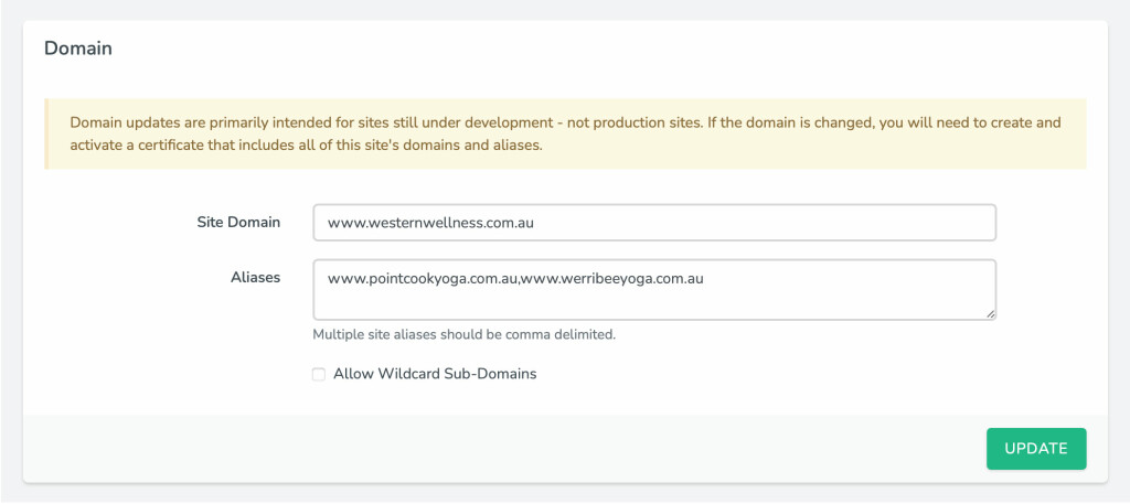 Setting aliases in Laravel Forge