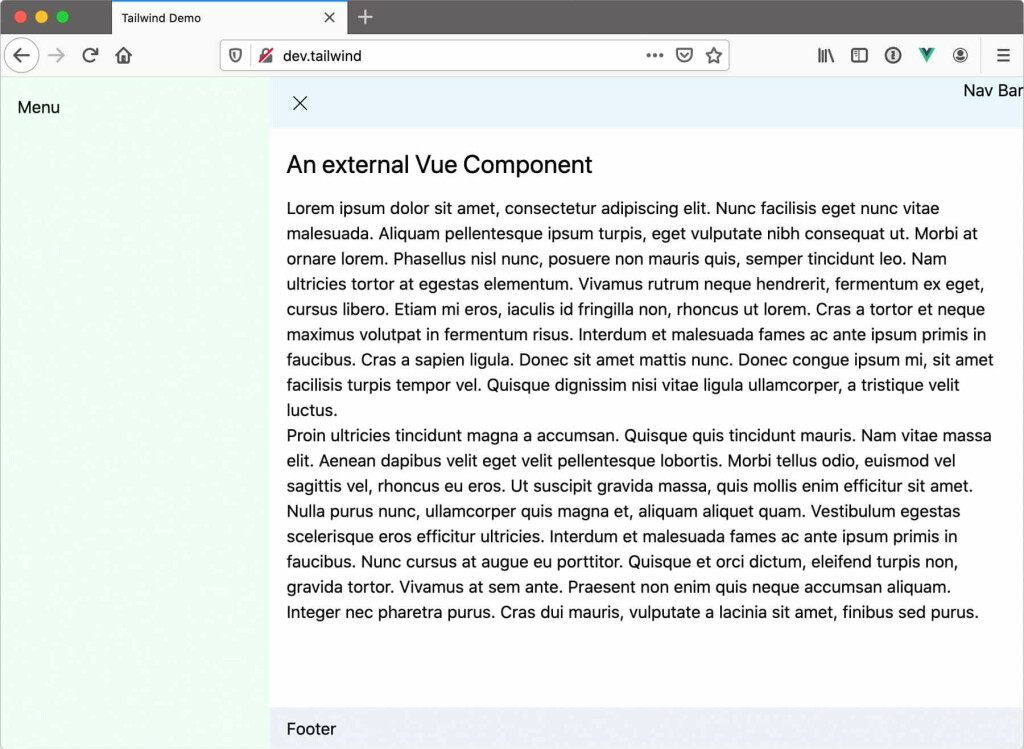 Wireframe built using Tailwind CSS