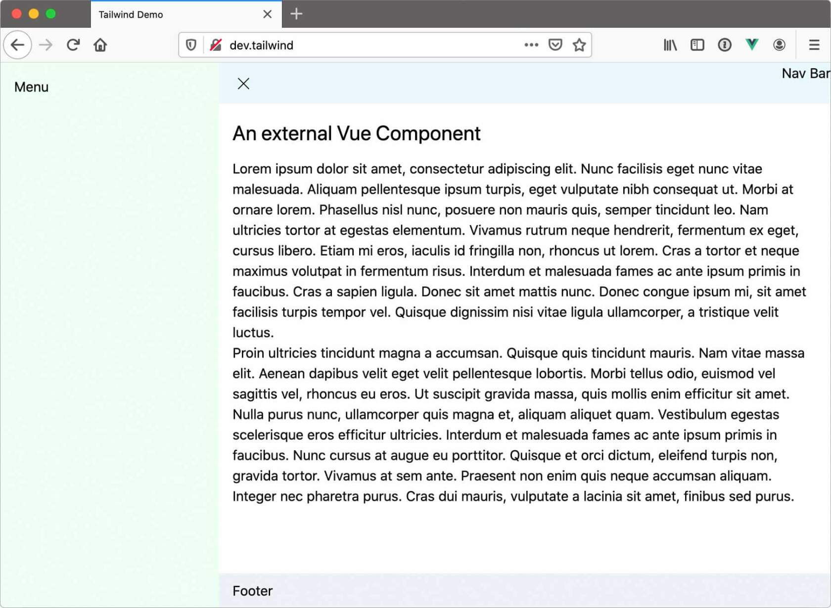 Wireframe built using Tailwind CSS