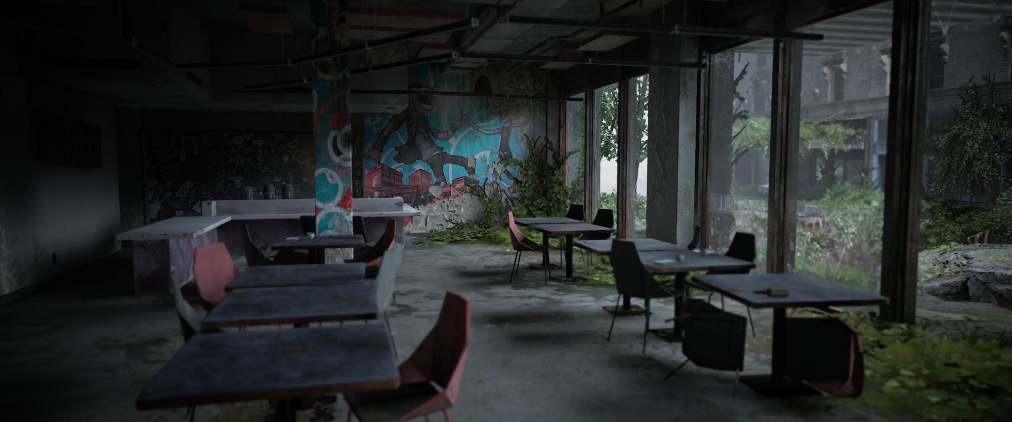 The Cat Cafe, in "The Last of Us: Part II", captured by Marty Friedel