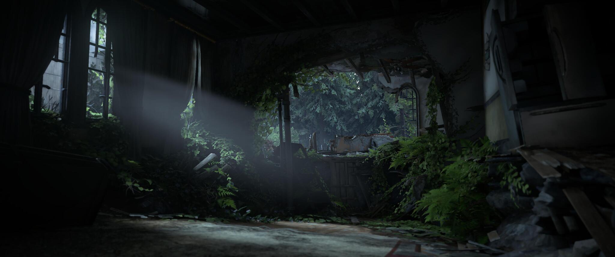 Abandoned buildings, in "The Last of Us: Part II", captured by Marty Friedel