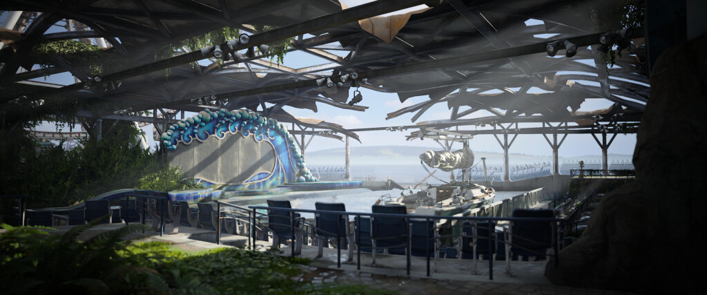 Outside the Aquarium, in "The Last of Us: Part II", captured by Marty Friedel