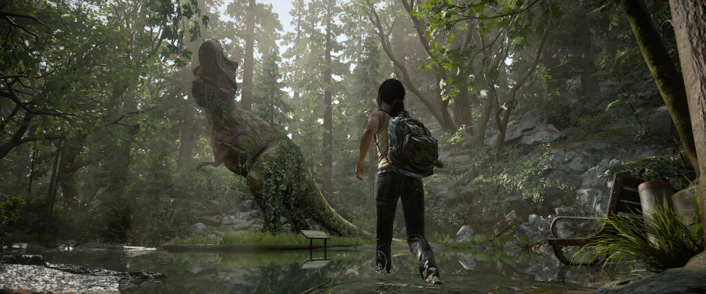 A flashback with Joel and Ellie, in "The Last of Us: Part II", captured by Marty Friedel